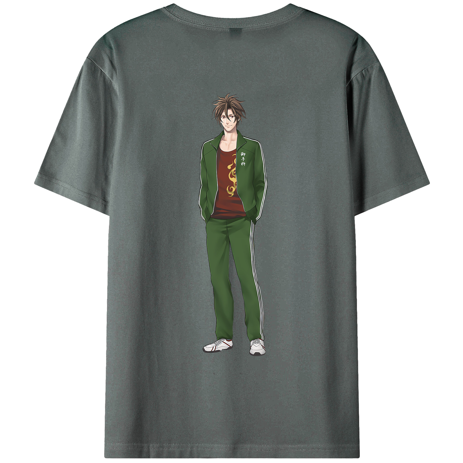 （画像用） 刀剣乱舞 Touken Ranbu 綿100％ メンズ半袖Tシャツ（バックプリント） 通気性